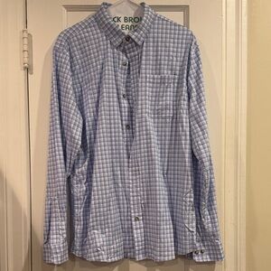 Poncho Men's Light Blue Checkered Button-Down Shirt